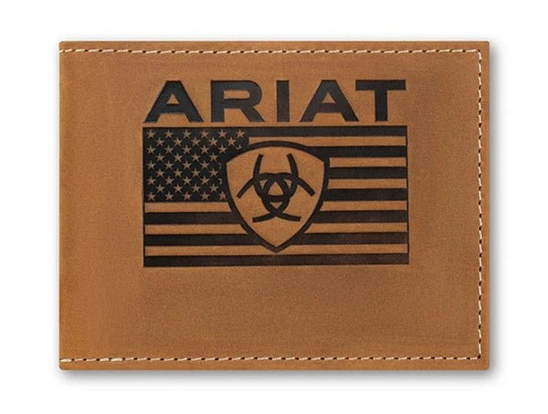 Ariat Men's Embossed Bifold Wallet Medium Brown A3570144
