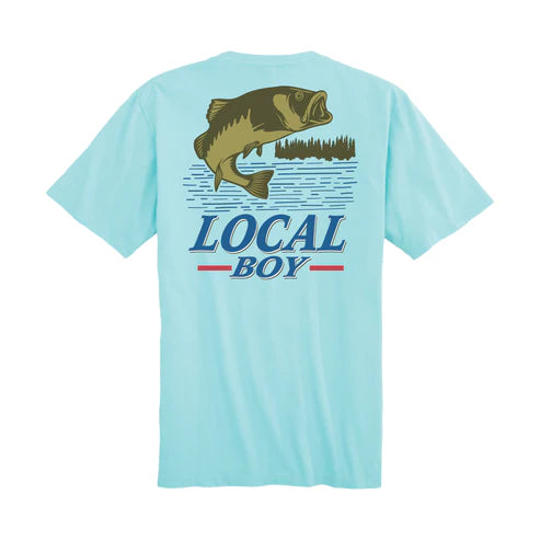 Local Boy Outfitters "Bad Bass" T-Shirt - Aqua - L1000334AQU