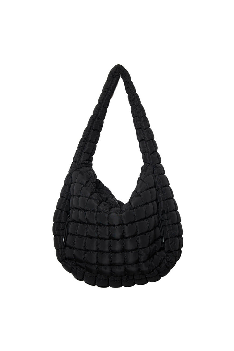 Katydid Black Oversized Quilted Tote Bag-KDC-TB-25_BLK