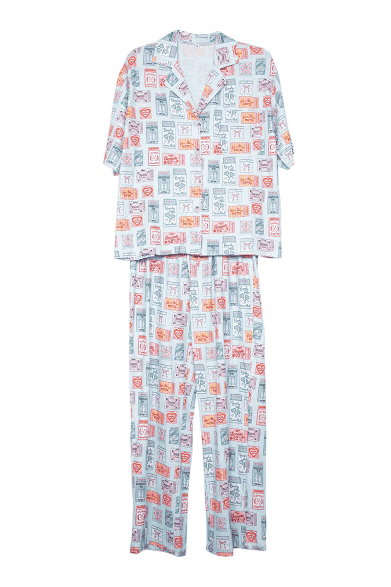 KatyDid Traveling Matchbook Pajama Set - KDC-LWPANTSET-37_LBL