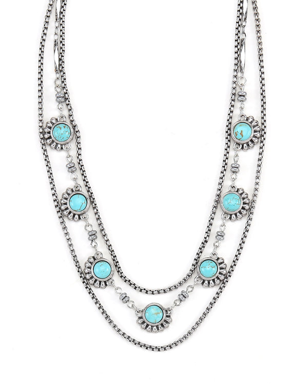 Cowgirl Confetti Dripping In Western Necklace -CCNEC132