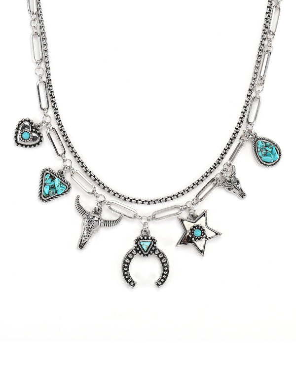 Cowgirl Confetti Prairie Token Necklace-CCNEC140
