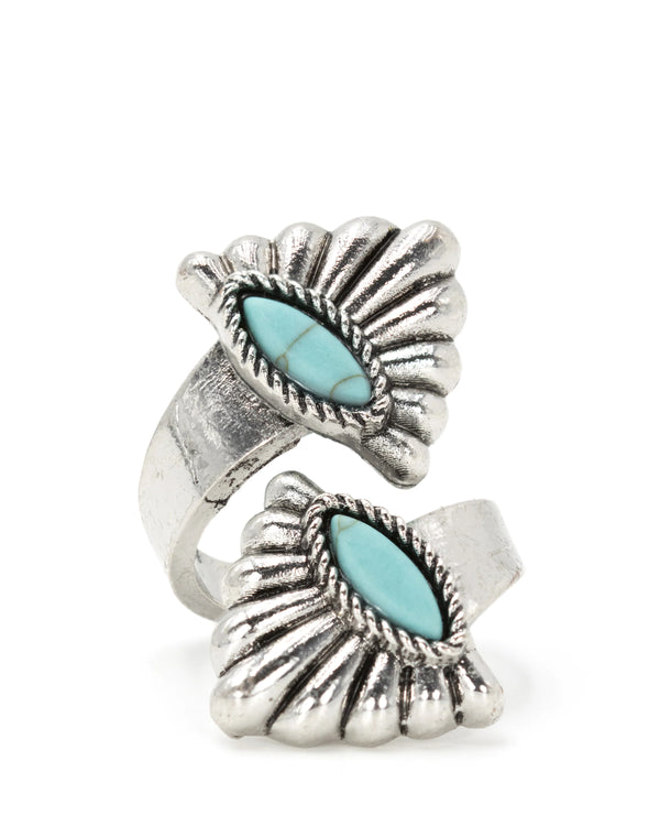 Cowgirl Confetti Silver Wings Ring-CCRNG42