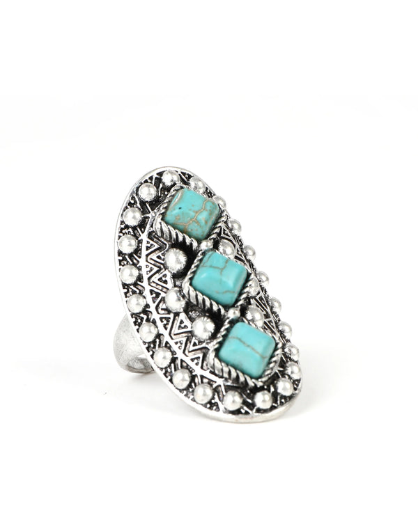Cowgirl Confetti Steppin' Stone Ring -CCRNG79