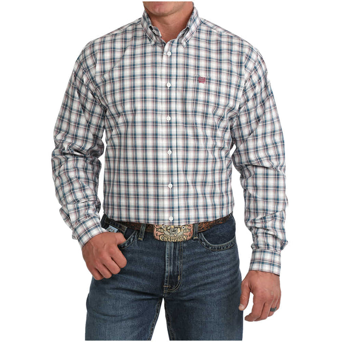 Cinch Men's Plaid Long Sleeve Button-Down Shirt MTW1106171