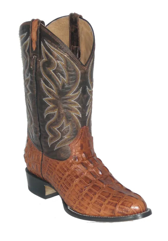 Cowtown Men's Cognac Alligator Print Cowboy Boot R6094