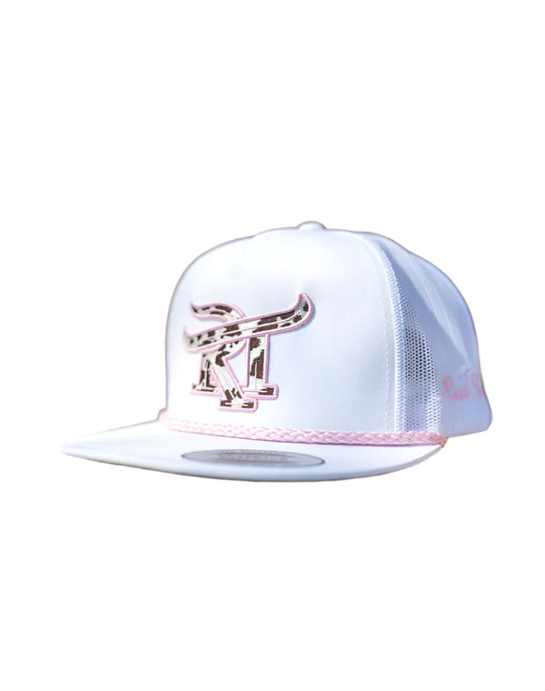 Red Toro White and Pink Rope Cowhide RT Hat
