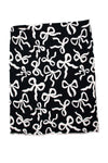 KatyDid White & Black Double Sided Bow Blanket -  KDC-BLKT-22_BLK