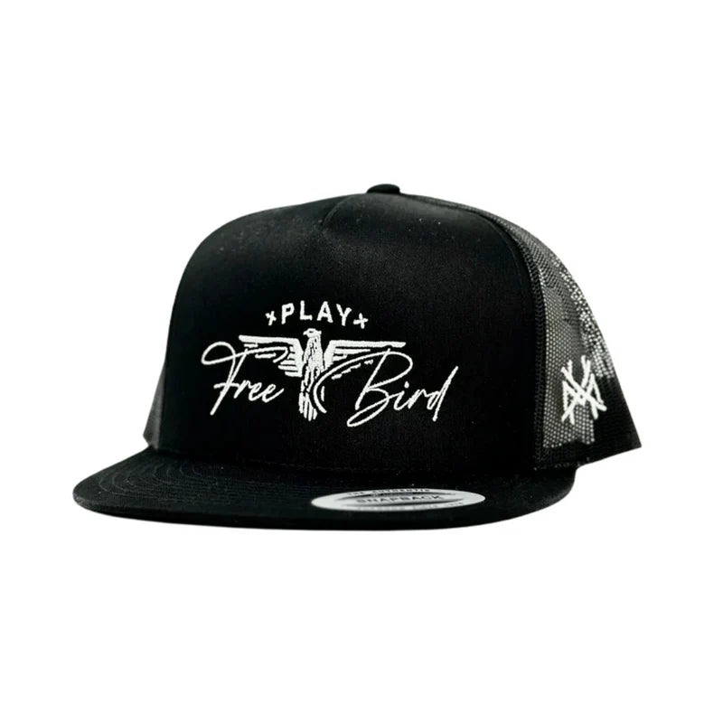 Mad Hatter Co. Play Free Bird Flat Bill - Black - PLAYFREEBIRD