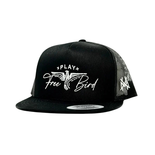Mad Hatter Co. Play Free Bird Flat Bill - Black - PLAYFREEBIRD