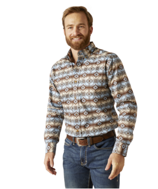 ARIAT Men's Team Wright Fitted Aztec Shirt 10046288