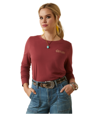 Ariat Ladies T-Shirt Burnt Russet 10046314