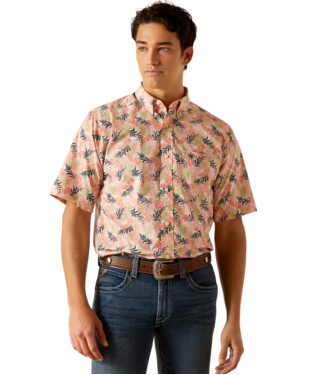 Ariat Men's Ty Fitted Shirt Tea Rose 10048423