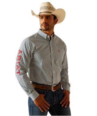 Ariat Men's Team Lochlan White Fitted Shirt 10048421