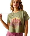 Ariat Ladies Charlies Sage Green T-Shirt-10048685