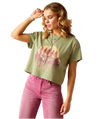 Ariat Ladies Charlies Sage Green T-Shirt-10048685