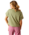 Ariat Ladies Charlies Sage Green T-Shirt-10048685