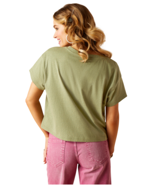 Ariat Ladies Charlies Sage Green T-Shirt-10048685