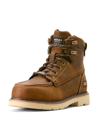 Ariat Ladies Rebar Lift Waterproof Composite Toe Distressed Brown Boot-10053821