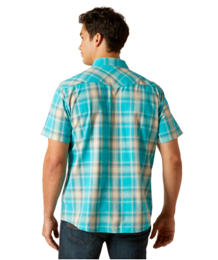 Ariat Mens Peacock Blue Howard Retro Fit Shirt-10051305