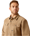 Ariat Men's Khaki Rebar Canvas Shirt Jacket-10052426
