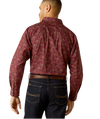 Ariat Men's Samson Dark Red Classic Fit Shirt-10052618