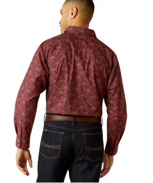 Ariat Men's Samson Dark Red Classic Fit Shirt-10052618