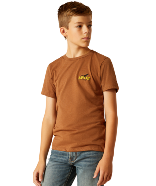 Ariat Kids Cinnamon Bison Sketch Shield TShirt-10051742