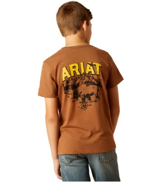 Ariat Youth Cinnamon Bison Sketch Shield TShirt-10051742