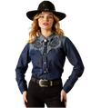 Ariat Ladies Second Blue Fiddle Shirt-10053977