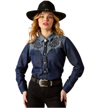 Ariat Ladies Second Blue Fiddle Shirt-10053977