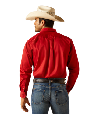 Ariat Men's Team Logo Twill Classic Fit Shirt Red 10048809
