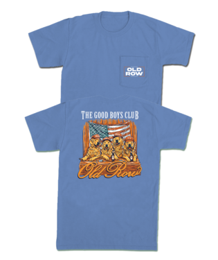 Old Row MAGA Good Boys Club Pocket Tee - Washed Denim - WROW3741