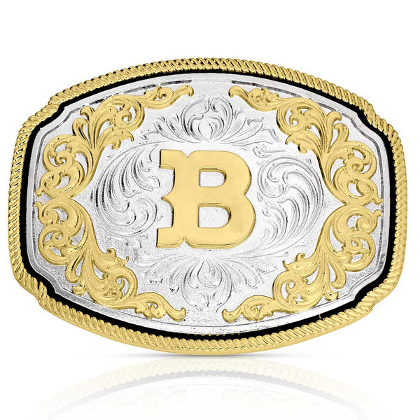 Montana Silversmiths Attitude Buckle Initial B-A1047B