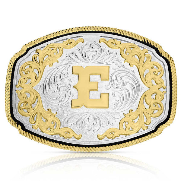 Montana Silversmiths Attitude Buckle Initial E-A1047E