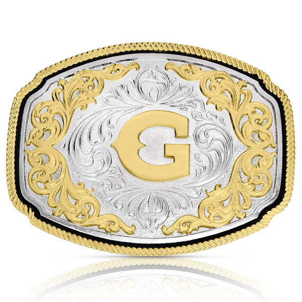Montana Silversmiths Attitude Buckle Initial G-A1047G