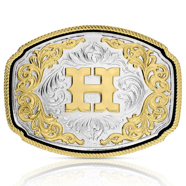 Montana Silversmiths Attitude Buckle Initial H-A1047H