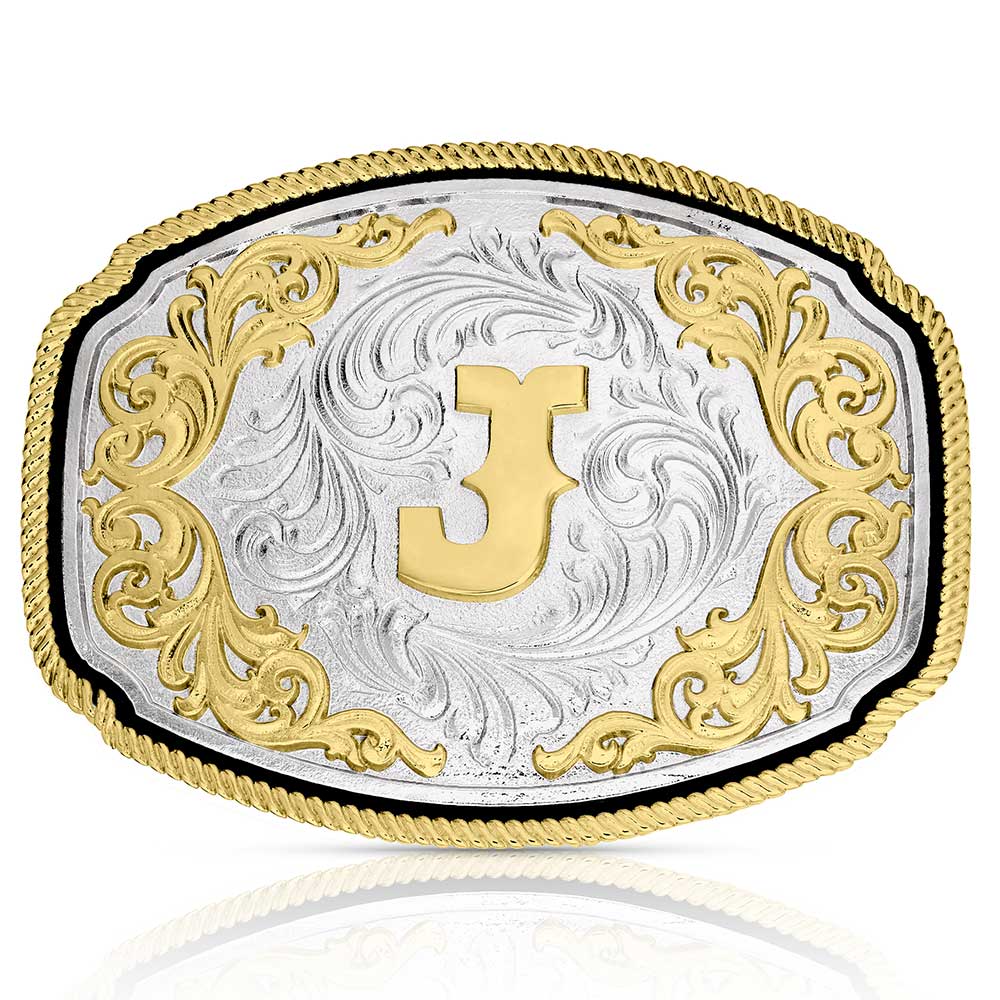 Montana Silversmiths Attitude Buckle Initial J-A1047J