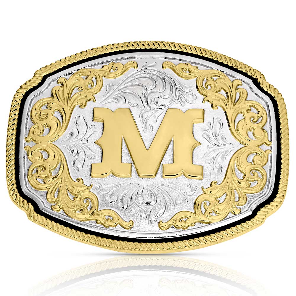 Montana Silversmiths Attitude Buckle Initial M-A1047M