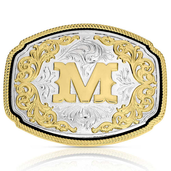 Montana Silversmiths Attitude Buckle Initial M-A1047M