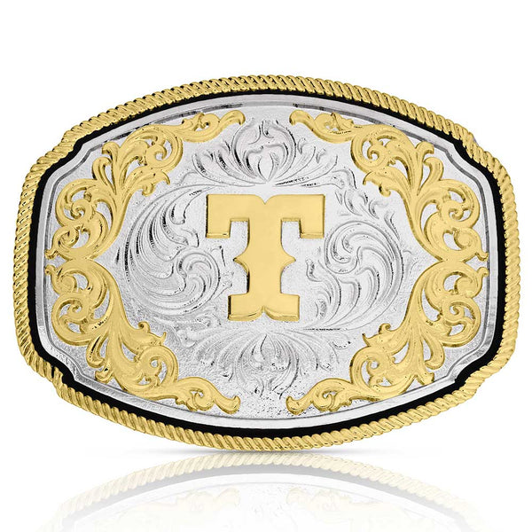 Montana Silversmiths Attitude Buckle Initial T-A1047T