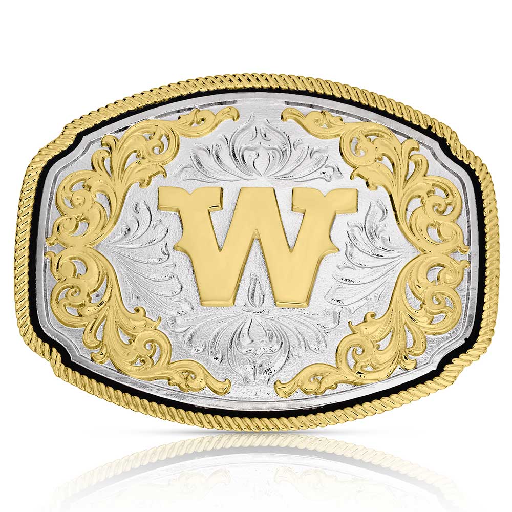 Montana Silversmiths Attitude Buckle Initial W-A1047W