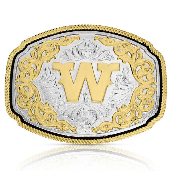 Montana Silversmiths Attitude Buckle Initial W-A1047W