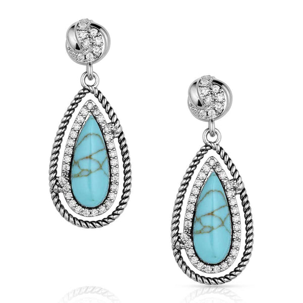 Montana Silversmiths Tied & True Turquoise Earrings Er5858