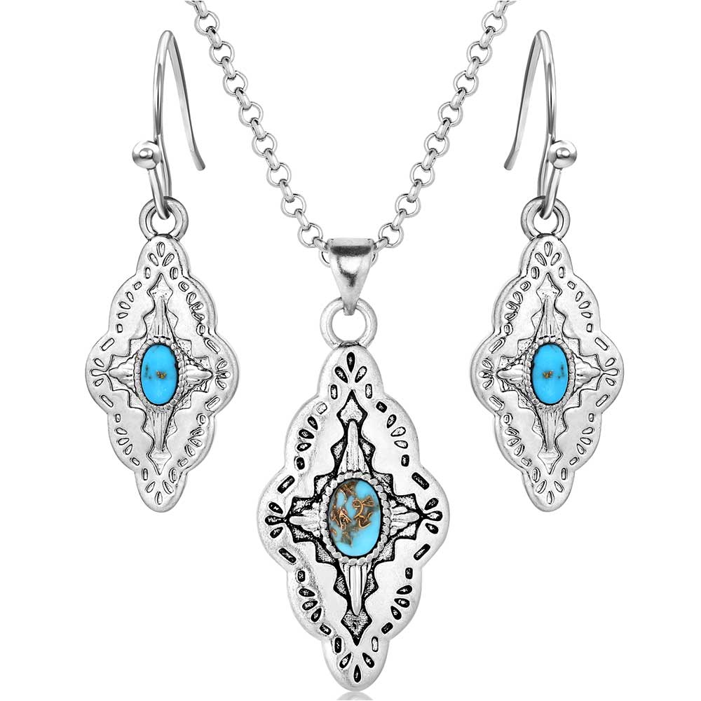 Montana Silversmiths Montana Skies Turquoise Jewelry Set JS6102