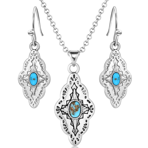 Montana Silversmiths Montana Skies Turquoise Jewelry Set JS6102