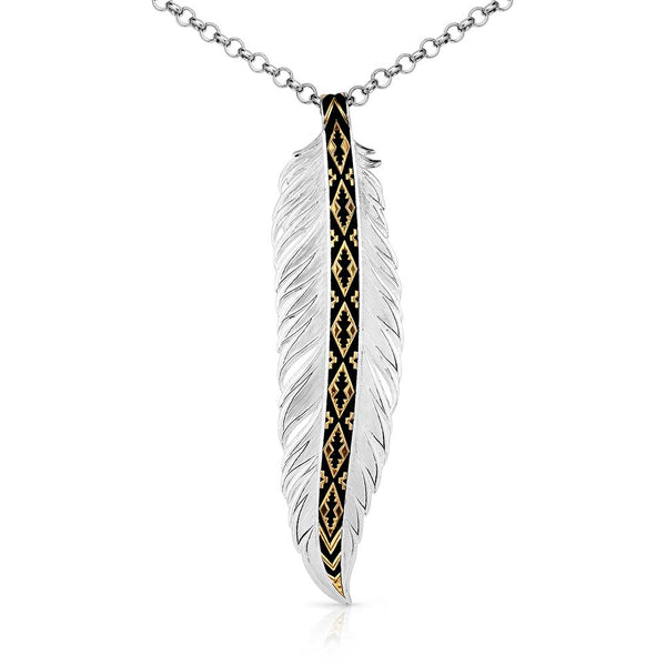 Montana Silversmiths Trust and Honor Feather Necklace-NC5761