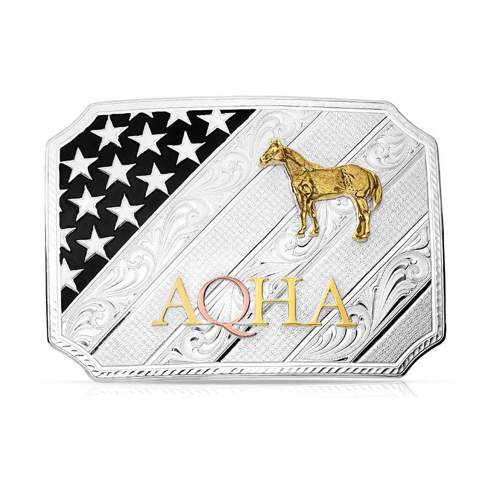 Montana Silversmiths AQHA All American Silver Buckle-Q46100