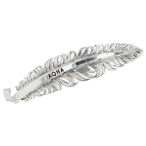 Montana Silversmiths AQHA Silver Retro Hat Feather-QHF4210RTS