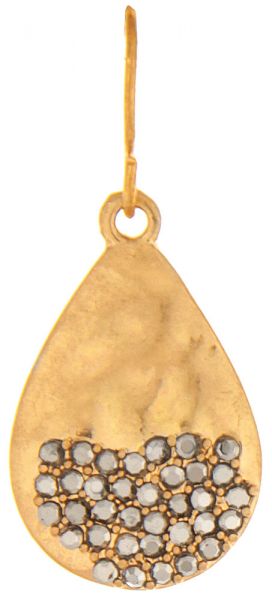 Rain Gold Pav Teardrop Earring E1676G